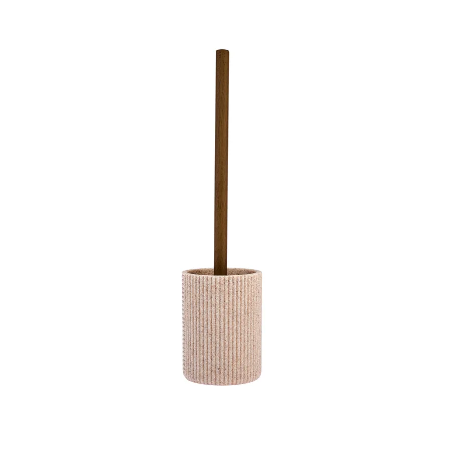 Beige toilet deals brush holder