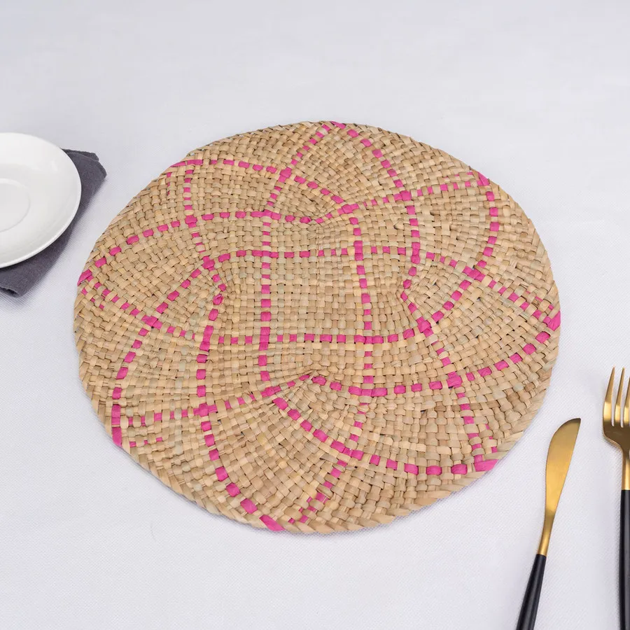 Karaca Home Wilton Placemat Set, 2 Piece, 38cm, Straw Pink KARACA UK
