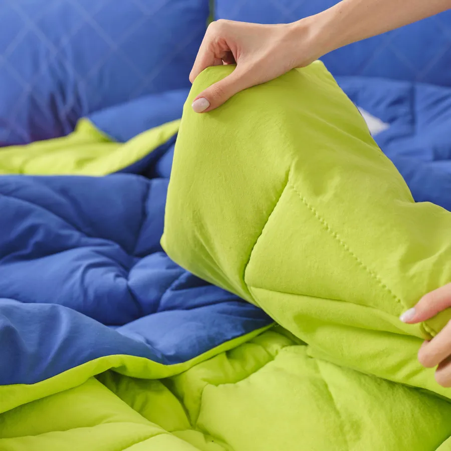 Karaca Home Smart Comfort Blueberry 100 Microfiber Duvet Set with Bed