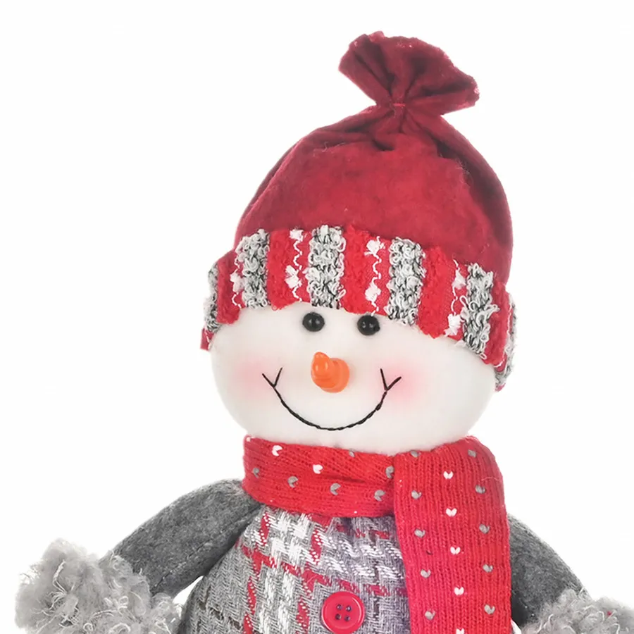 Karaca Home New Year Christmas Standing Snowman Plush Toy