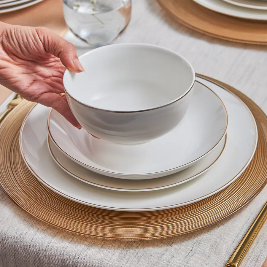 Gold rimmed cheap dinnerware sets