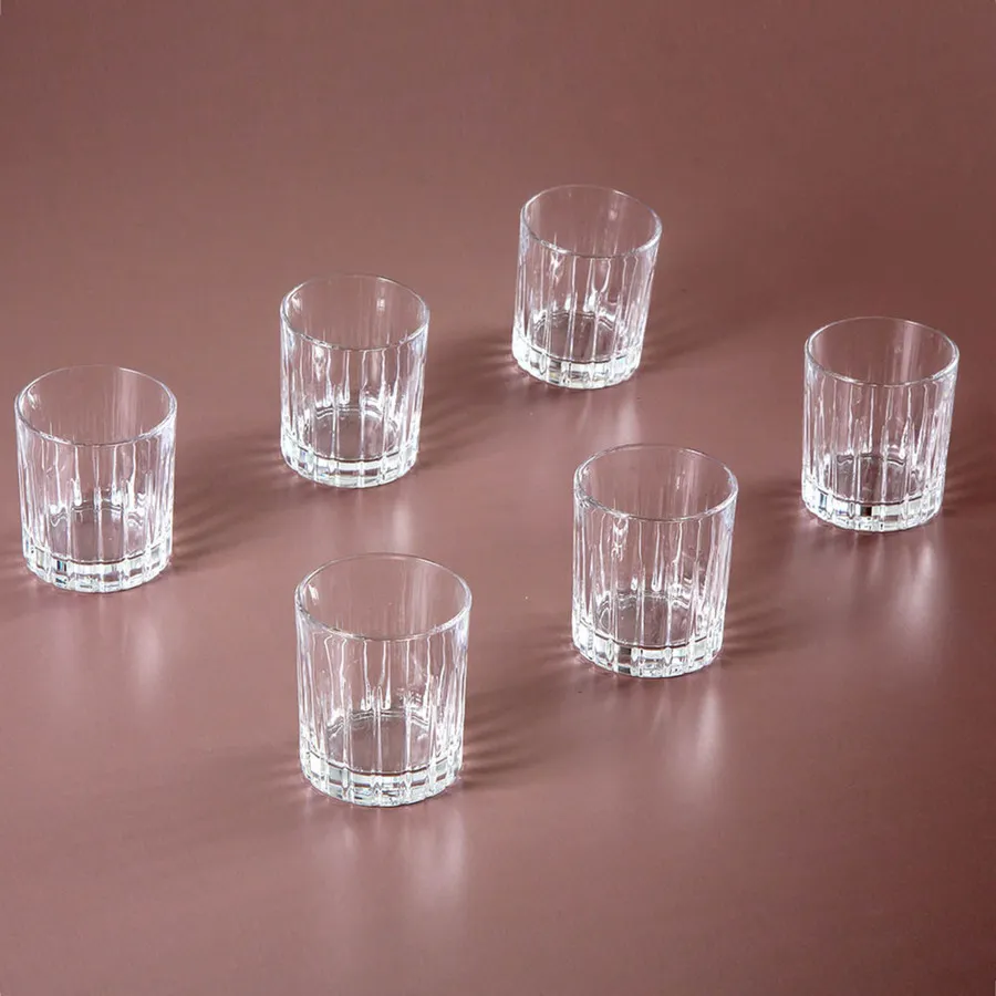 Rcr Timeless 6 Piece Glass Coffee Glass Set, 80ml, Transparent