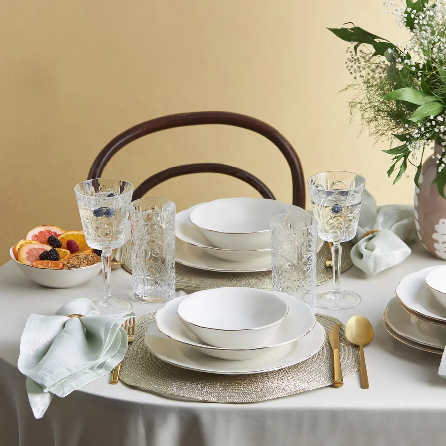 18 piece 2025 white dinner set