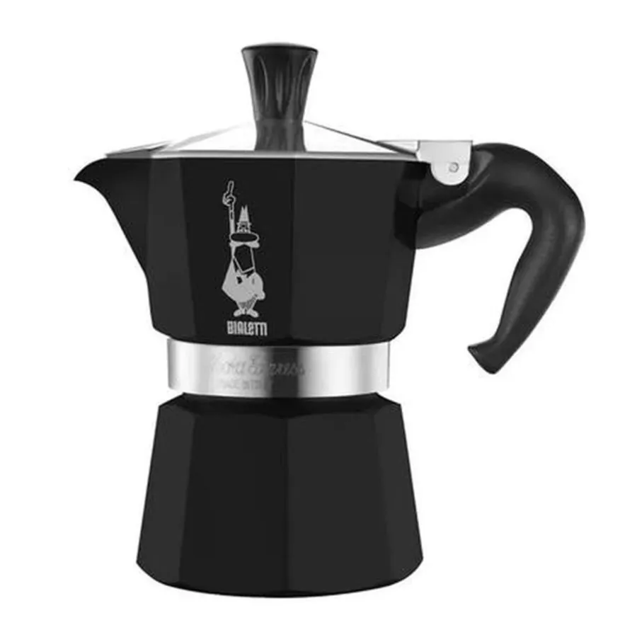 Bialetti Moka Express Hob Espresso Coffee Maker, 3 Cups, Black