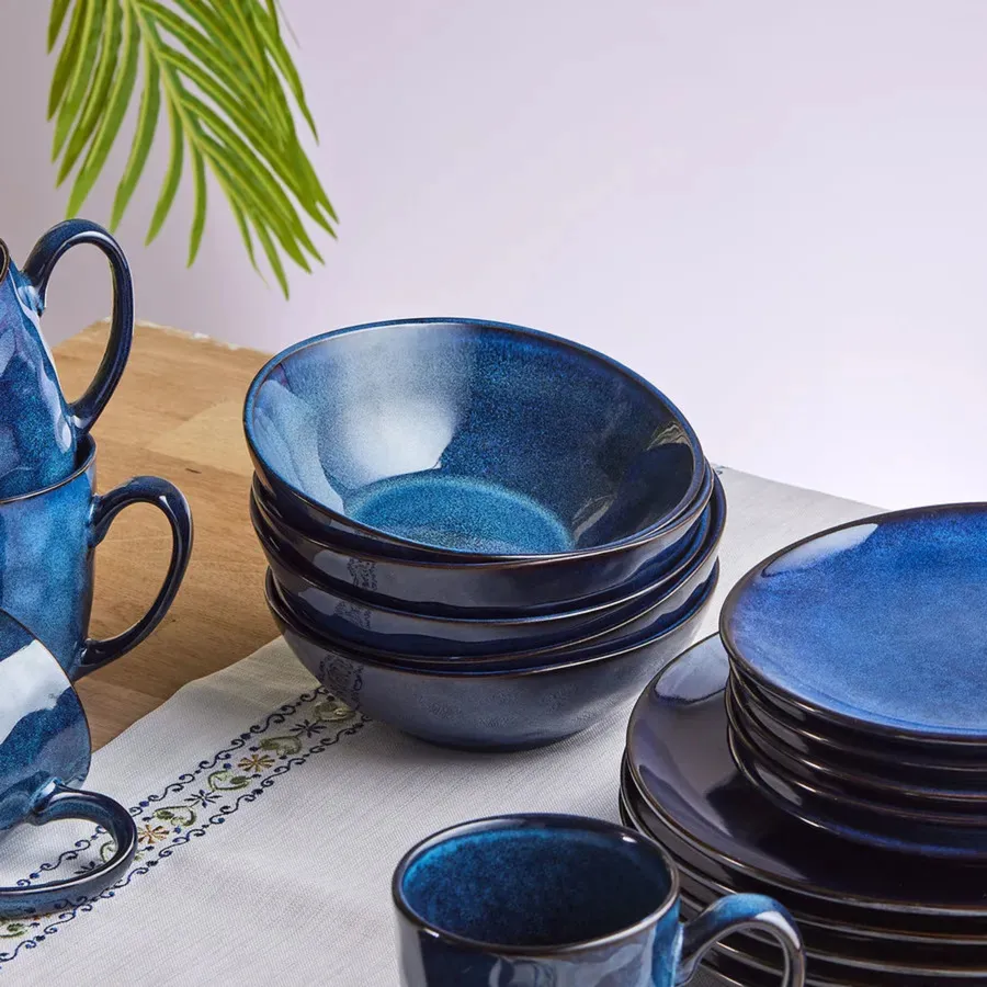 Navy dinnerware clearance set