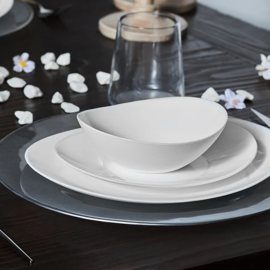 12 piece white dinner online set