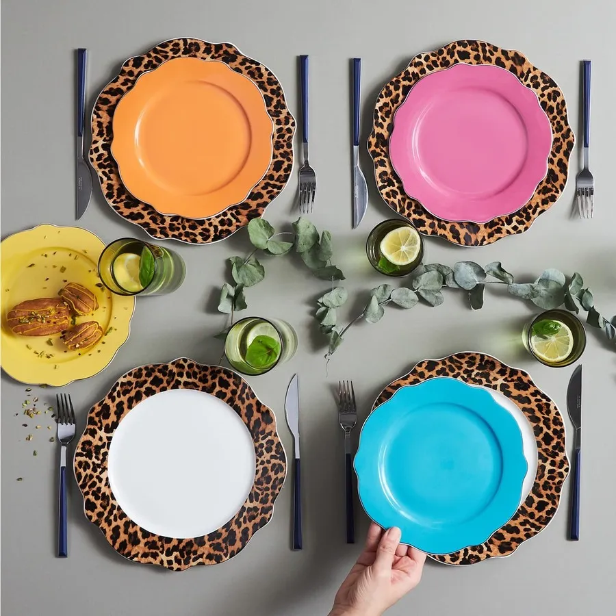 Animal print dinnerware clearance sets