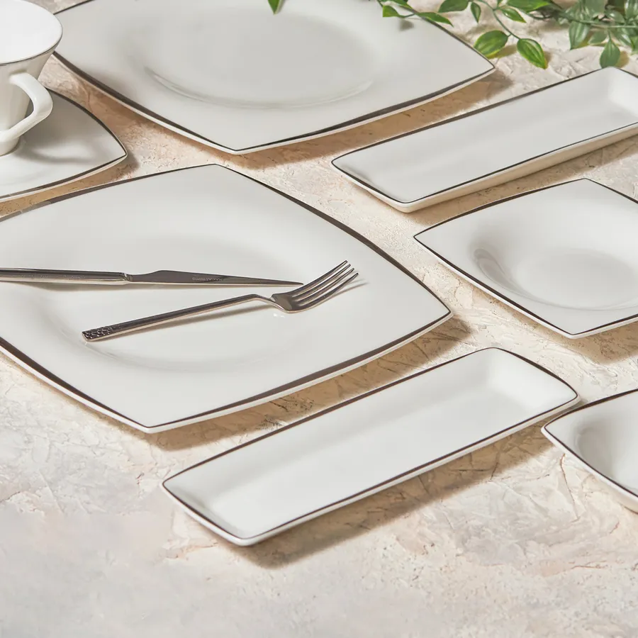 Karaca Fine Pearl Agate Platin 26 Pieces Breakfast Set for 6 Persons