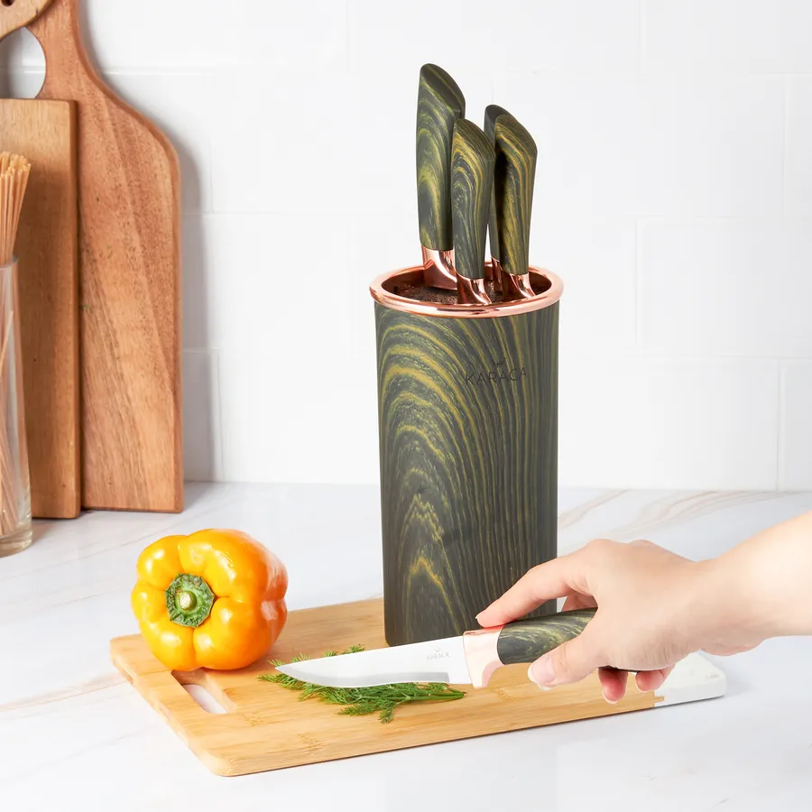 5-Piece Kitchen Knife Block Set