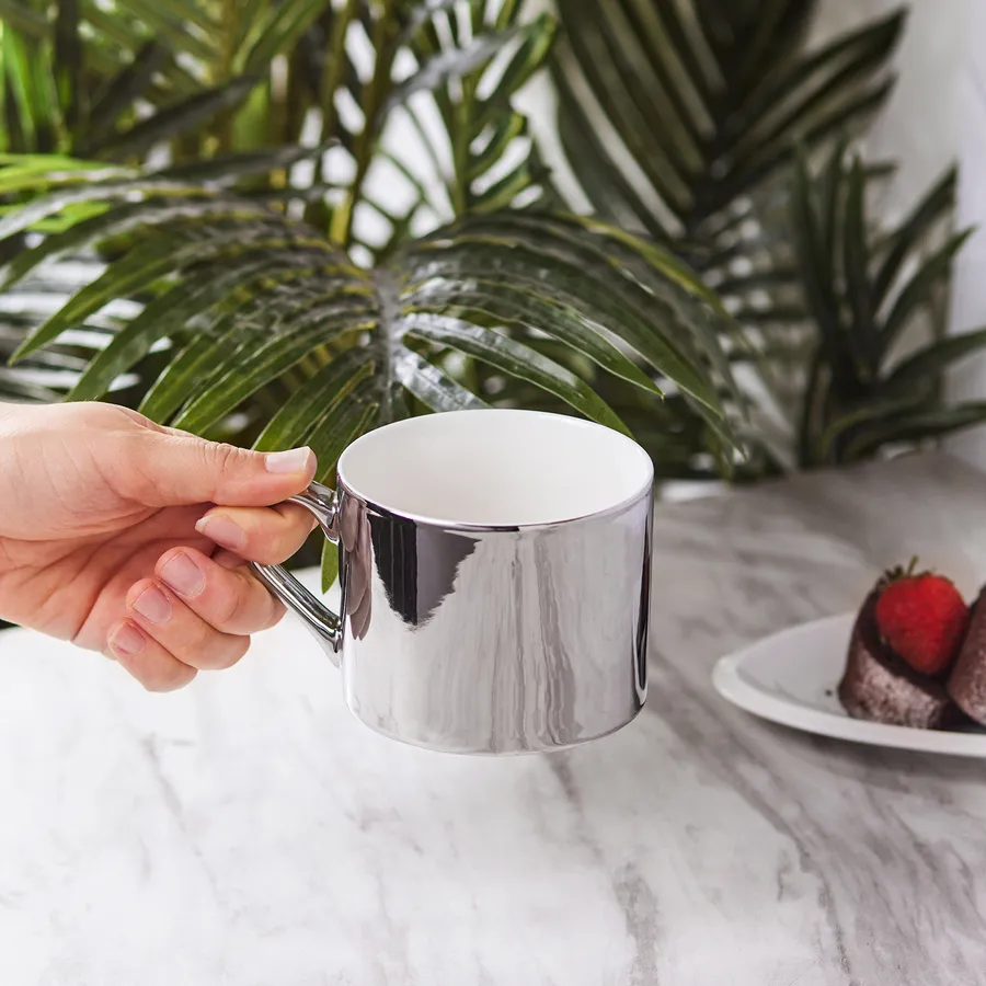 Glass and sale silver coffee cups