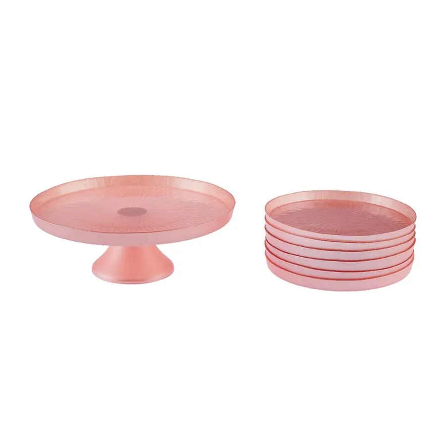 Pink glass cake outlet stand